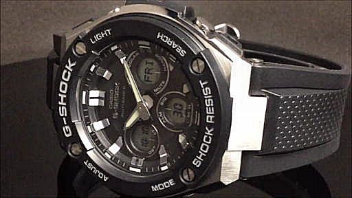 カシオGショックGスチール ミドルサイズ　電波ソーラー腕時計 GST-W300-1AJF　メンズ　国内正規品-腕時計通販かわしま