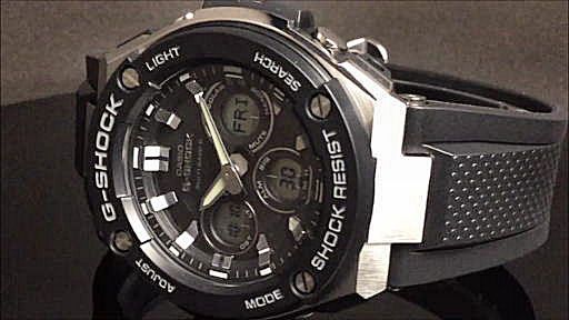 CASIO カシオ G-SHOCK Gスチール 電波 腕時計 ソーラー GST-W300-1AJF メンズ