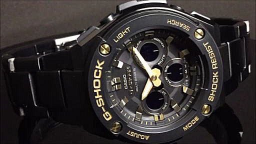 カシオGショック黒金 Ｇスチール　電波ソーラー腕時計 GST-W300BD-1AJF　メンズ　国内正規品-腕時計通販かわしま