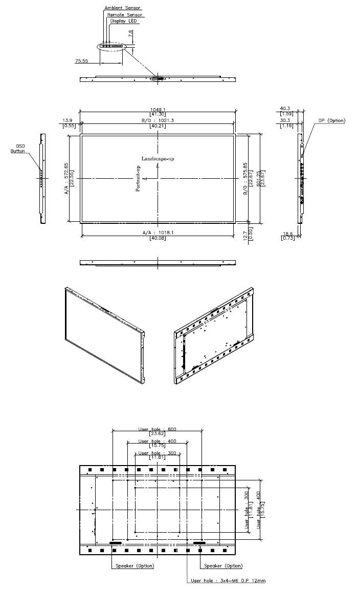 屋内用46インチ500cd D46EMK