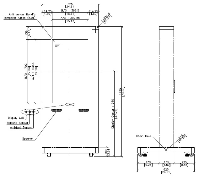 完全屋外用 イーブス32インチKIOSKコンプリート 高輝度1500カンデラ
