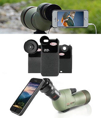 スマートフォンと組み合わせて、身軽に、楽しく観察・撮影・シェアが可能