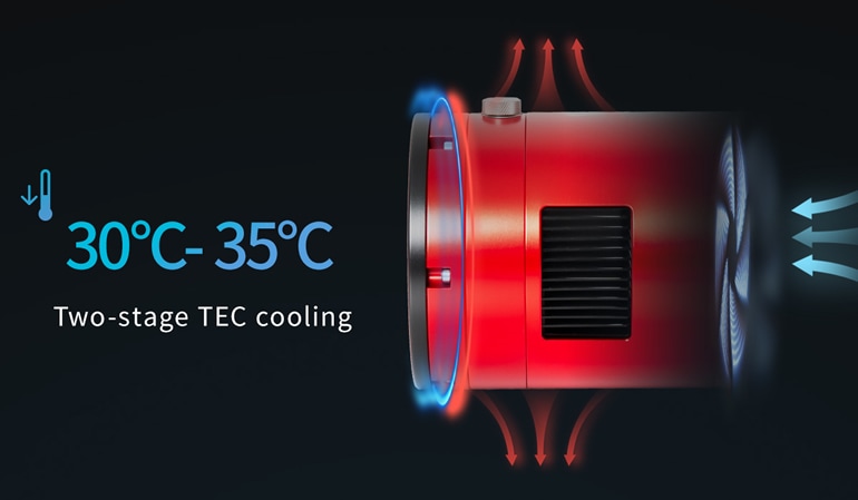 在庫処分1個限定【3年保証】 ZWO 585MM ZWO ASI 585MM Air（ASIAIR/ガイドチップ搭載/モノクロ冷却モデル