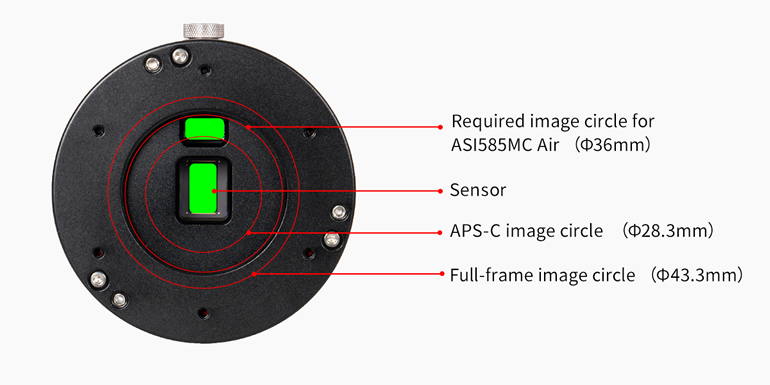 ZWO ASI 585MM Air（ASIAIR/ガイドチップ搭載/モノクロ冷却モデル