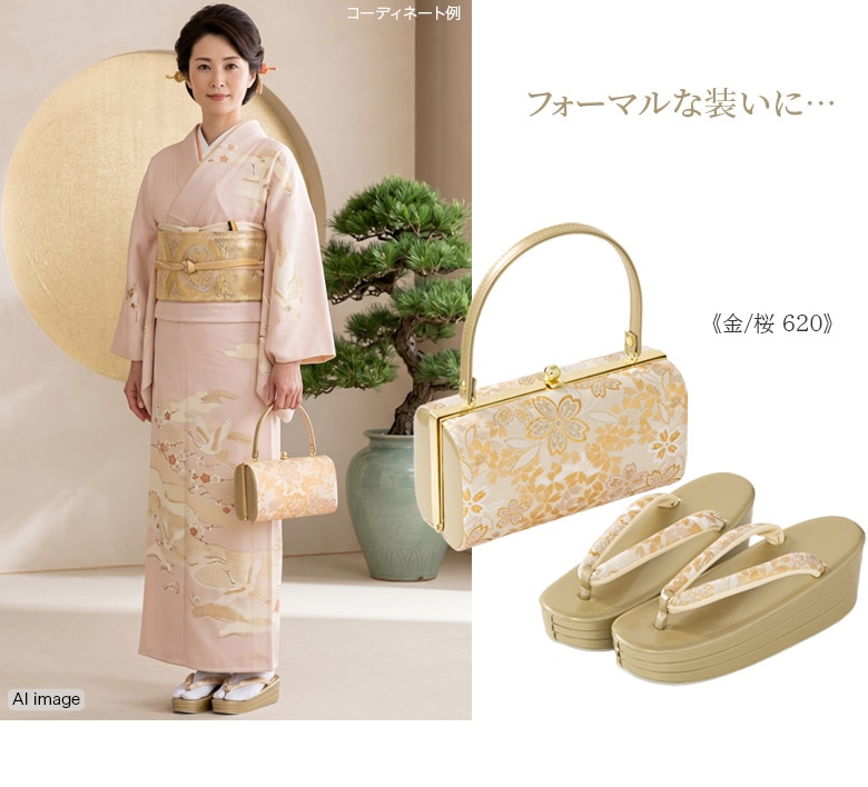 草履バッグセット 成人式 結婚式 フォーマル 厚底草履 あしなが効果