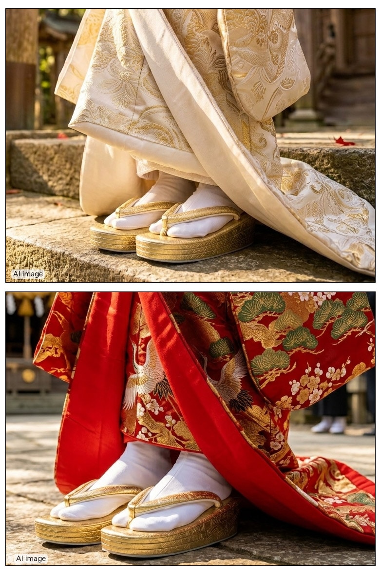 草履 礼装用 花嫁用 2段 3段 M L LL ゴールド 型押し フォーマル 色打