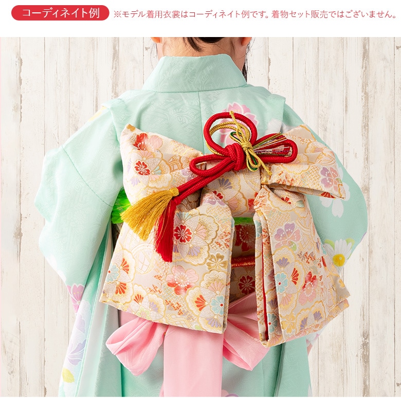 販売】七五三 結び帯 7歳 7才 女の子 作り帯 祝い帯 付け帯 御祝帯