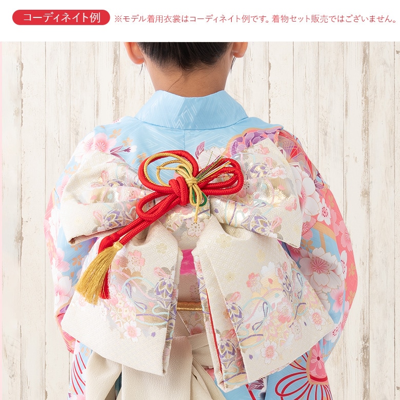 販売】七五三 結び帯 7歳 7才 女の子 作り帯 祝い帯 付け帯 御祝帯
