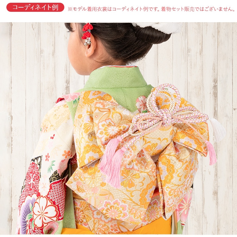 販売】七五三 結び帯 7歳 7才 女の子 作り帯 祝い帯 付け帯 御祝帯