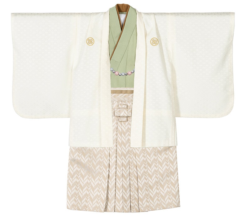 七五三 男の子 着物 セット 羽織 袴 紋付袴セット 2才 緑 黒 グレー