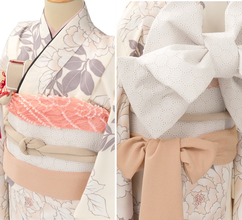 メール便可 女の子 帯揚げ・しごき2点セット ニュアンスカラー 日本製