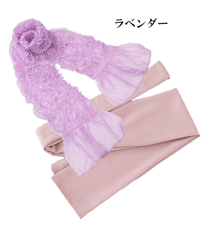 メール便可 女の子 帯揚げ・しごき2点セット ニュアンスカラー 日本製