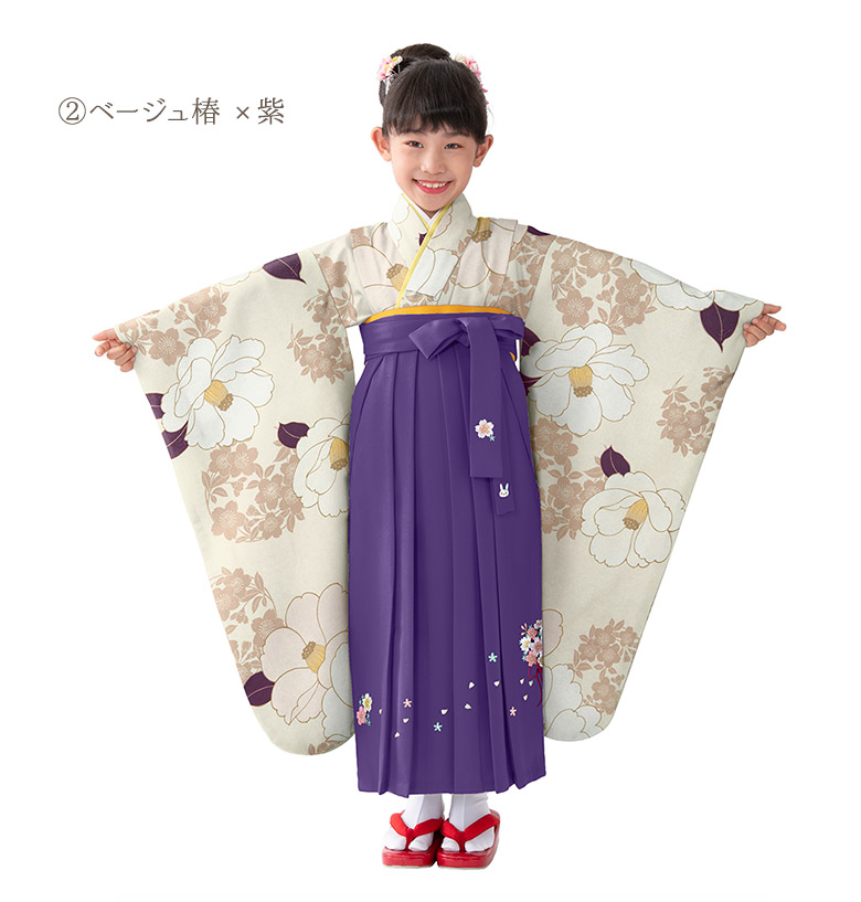 女の子 着物袴セット 卒園式袴 くすみカラー 刺繍袴 5点セット グレー
