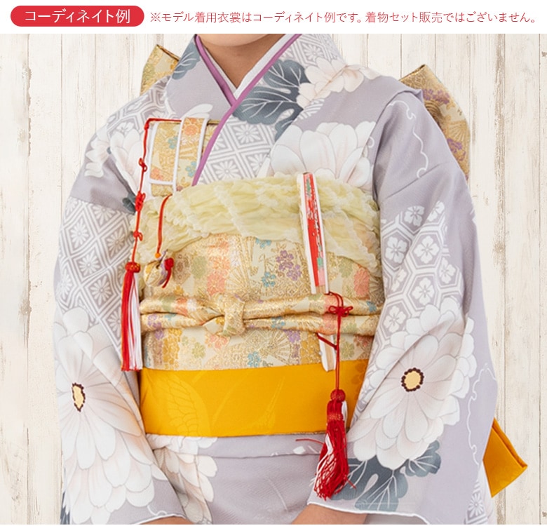 販売】七五三女の子小物 結び帯はこせこ 7点セット 7才 5才 3才 金 赤