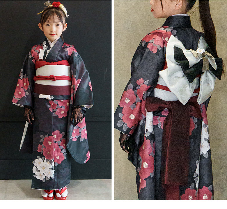 黄色×ピンク♡七五三　7歳　フルセット　一式　女の子　パステル系 販売】七五三 女の子 着物 フルセット 7歳 購入 ピンク 水色
