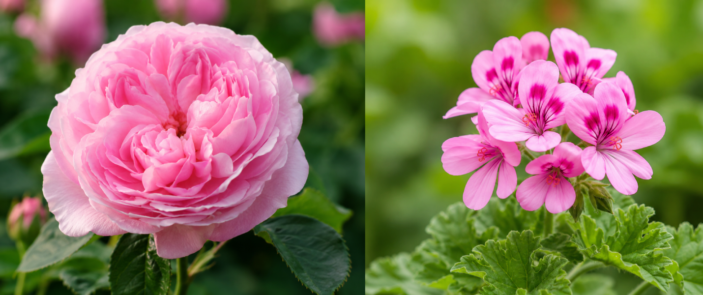 植物由来のほのかなバラの香り