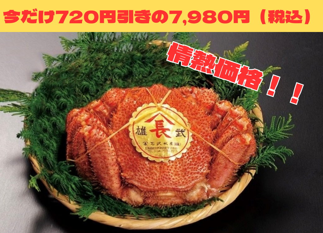 送料込み】 北海道産 金印・大型毛ガニ（約570g）【期間限定！情熱価格にて販売！】 | 食品から探す,魚介類 | KYTかごしま情熱市場