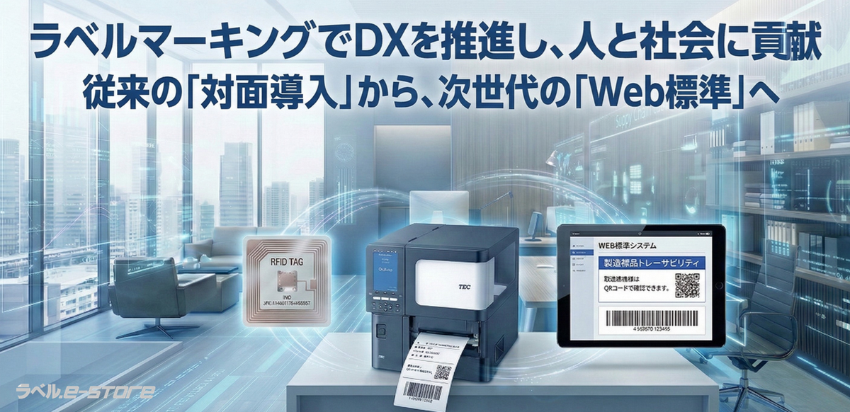 ラベルマーキングでDXを推進し、人と社会に貢献　従来の「対面導入」から、次世代の「Web標準」へ