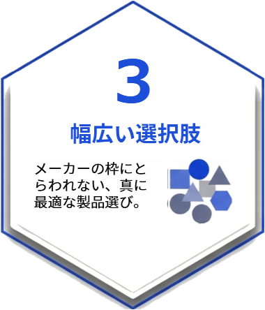 幅広い選択肢