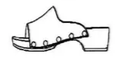 サンダルの線画イラスト