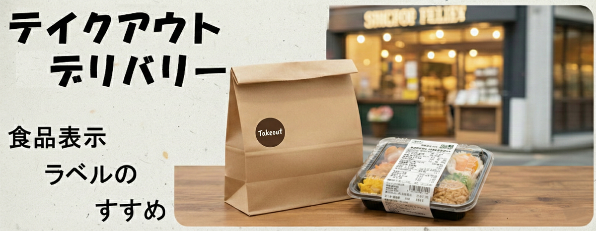 テイクアウト・デリバリー　食品表示ラベルのすすめ