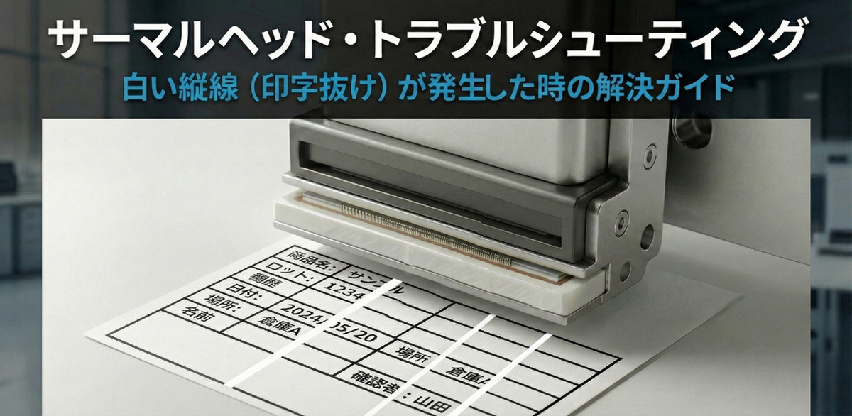 サーマルヘッド・トラブルシューティング　白い縦線(印字抜け)が発生した時の解決ガイド