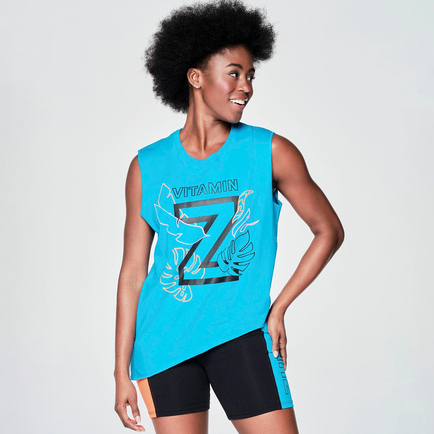 ZUMBA ズンバ 正規品 タンクトップ BLUE BLACK XS/Sサイズ M/Lサイズ