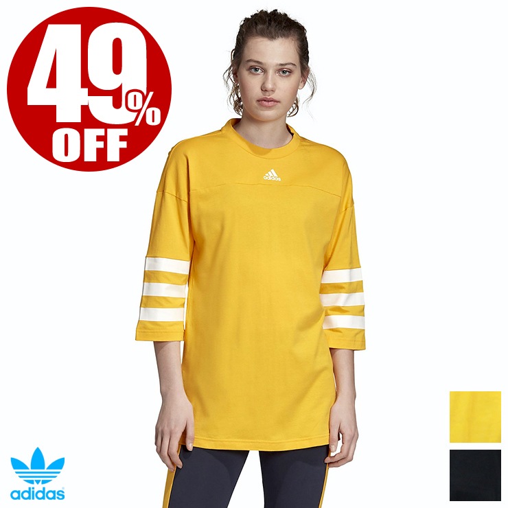 アウトレット 33 Off Adidas アディダス 3ライン 七分袖 Tシャツ Yellow Lサイズ Ad Fws91 La Body Sale レディーストップス フィットネスウェアのセレクトショップ La Body