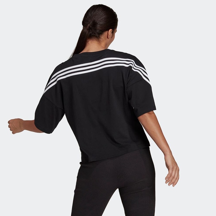 adidas アディダス フューチャー アイコン スリーストライプス Tシャツ BLACK Mサイズ | 新着商品,7月22日18時発売 |  フィットネスウェアのセレクトショップ LA BODY