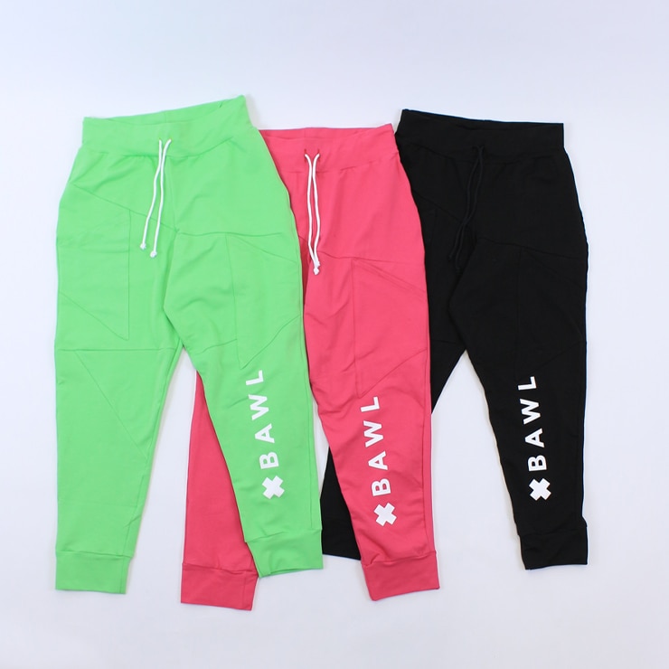 アウトレット 21%OFF BAWL ボウル ユニセックス CAT ビッグ ポケット ロゴ スウェットパンツ PINK BLACK LIME  XSサイズ Sサイズ Mサイズ Lサイズ XLサイズ-フィットネスウェアのセレクトショップ LA BODY