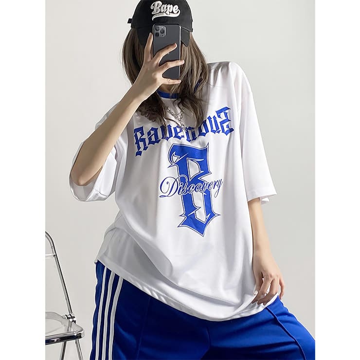 T-TEE EMBOSSED MESH OVERSIZE�ۥ磻��Ω���ѡ���å���ˤ�Ȥ��䤹���ڤ䤫���忴��