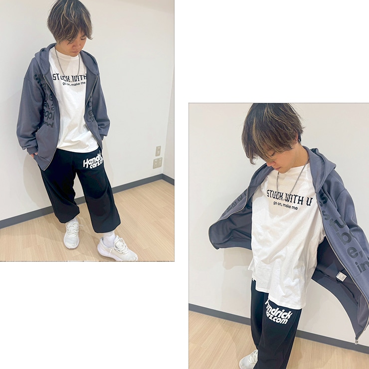 T-JACKET HOODED OVERSIZE ZIPUP��������