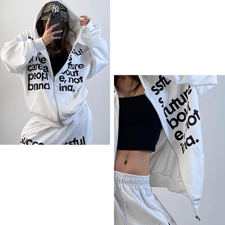 T-JACKET HOODED OVERSIZE ZIPUP�ۥ磻��������������ʡ��ȹ�碌���쥤�䡼�ɥ�������