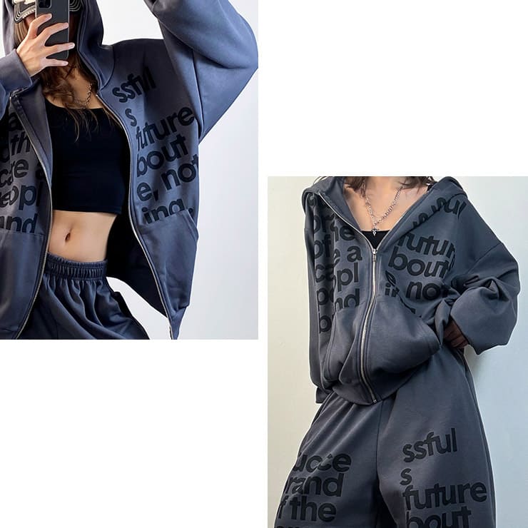 T-JACKET HOODED OVERSIZE ZIPUP���㥳�����������ѡ�����夤�����顼�Υ�˥��å����ա��ǥ�