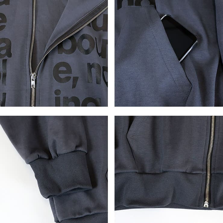 T-JACKET HOODED OVERSIZE ZIPUP���㥳����µ���ȿ���֡����Ǻ�μ�����ʬ����