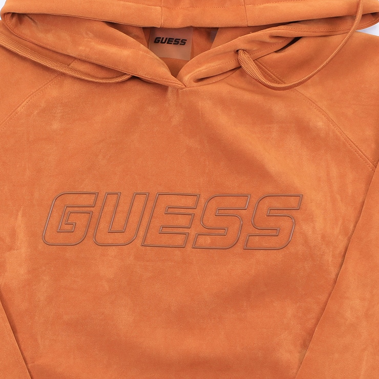 アウトレット40 ％OFF GUESS ゲス スエード風 フーディー パーカー