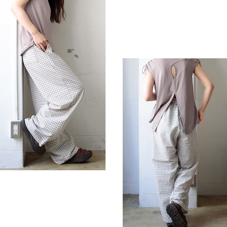 K-collection パンツ ロング ワイド リラックス パジャマパンツ