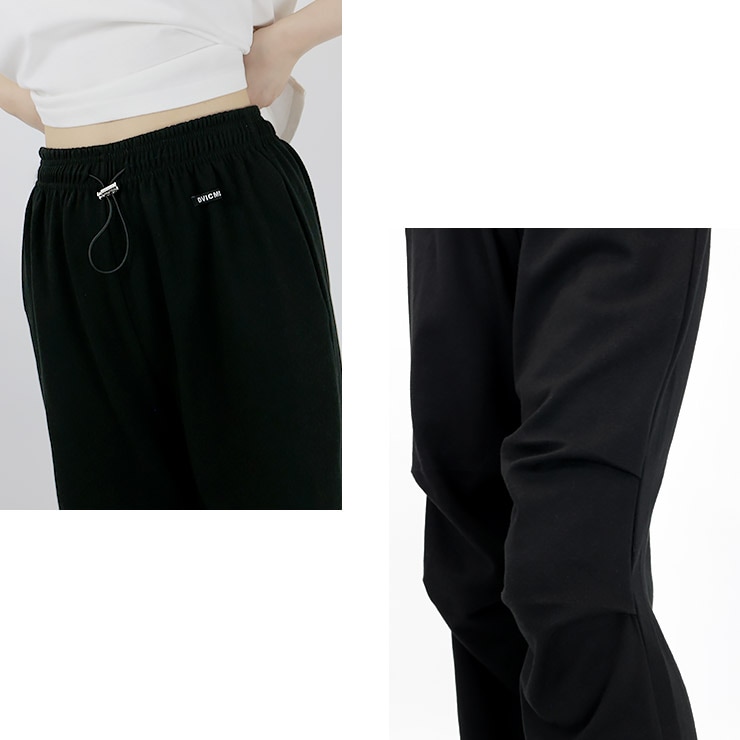 K-collection トラックパンツ タック ウエストゴム スウェット 裾