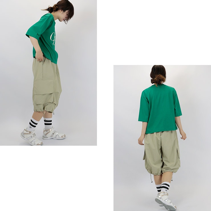 K-collection カーゴパンツ バミューダパンツ ハーフパンツ ワイド