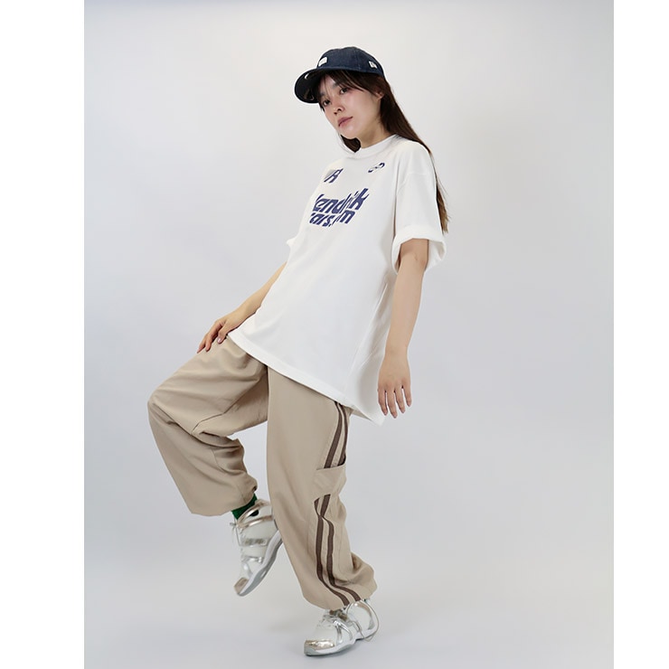 K-collection ラインパンツ ワイド ストレート ボトム ロング 韓国