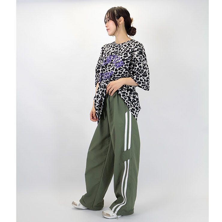 K-collection ラインパンツ ワイド ストレート ボトム ロング 韓国