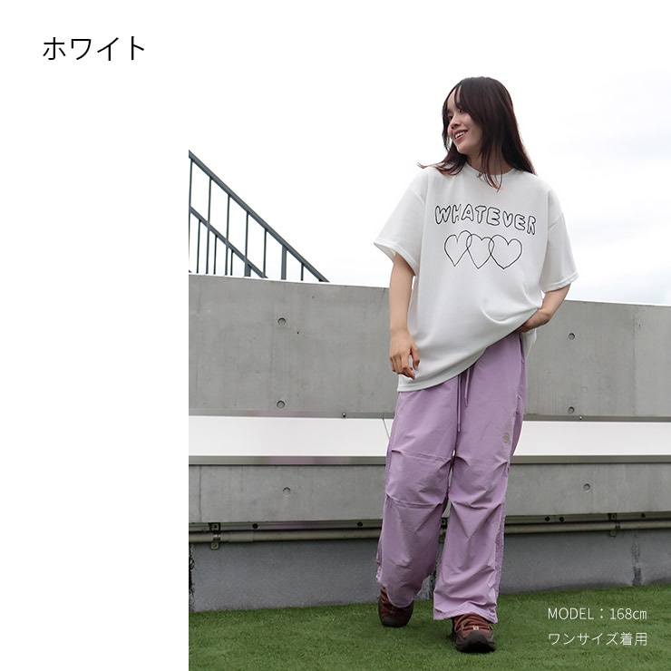 K-collection Tシャツ 半袖 ハート オーバーサイズ ルーズ ロゴ