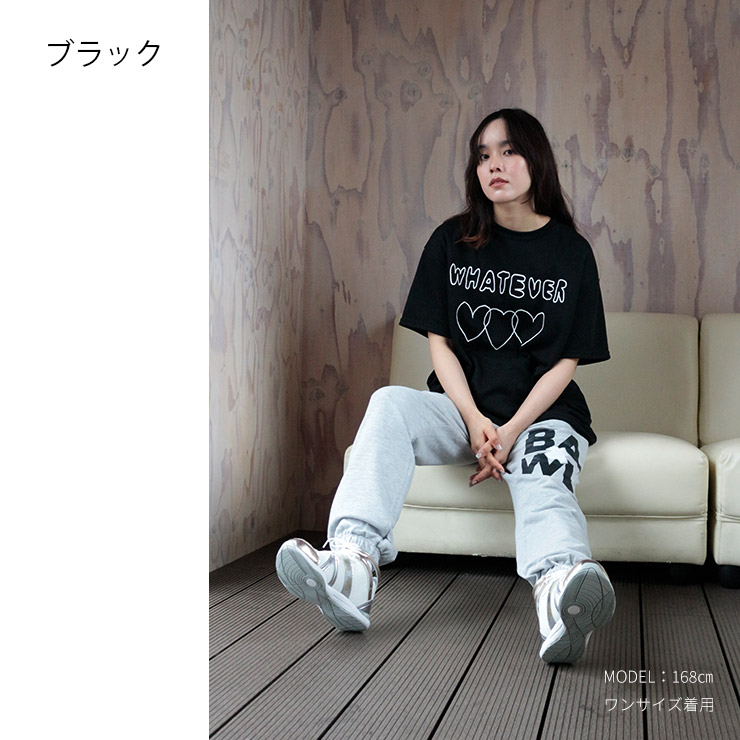 K-collection Tシャツ 半袖 ハート オーバーサイズ ルーズ ロゴ