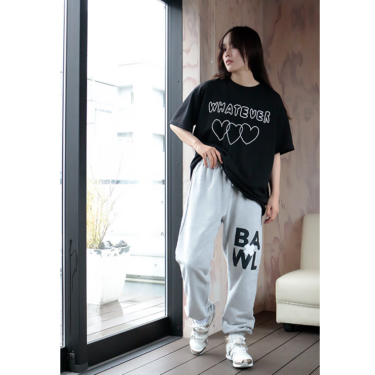 K-collection Tシャツ 半袖 ハート オーバーサイズ ルーズ ロゴ