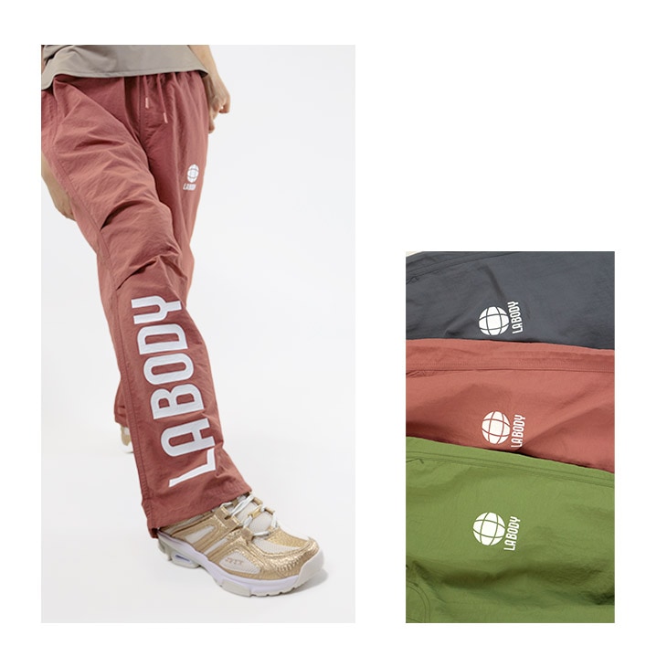 LABODY ICONIC パラシュートパンツ ドライ 吸水速乾 ナイロンパンツ