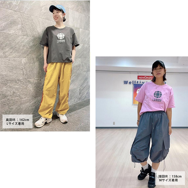 LA BODY ICONIC Tシャツ 半袖 吸水速乾 吸汗速乾 コンパクト ロゴ