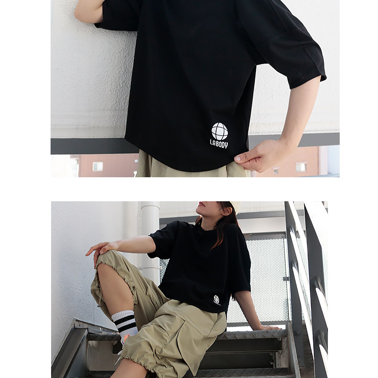 LA BODY ICONIC Tシャツ 半袖 冷感機能 ランタンスリーブ レディース