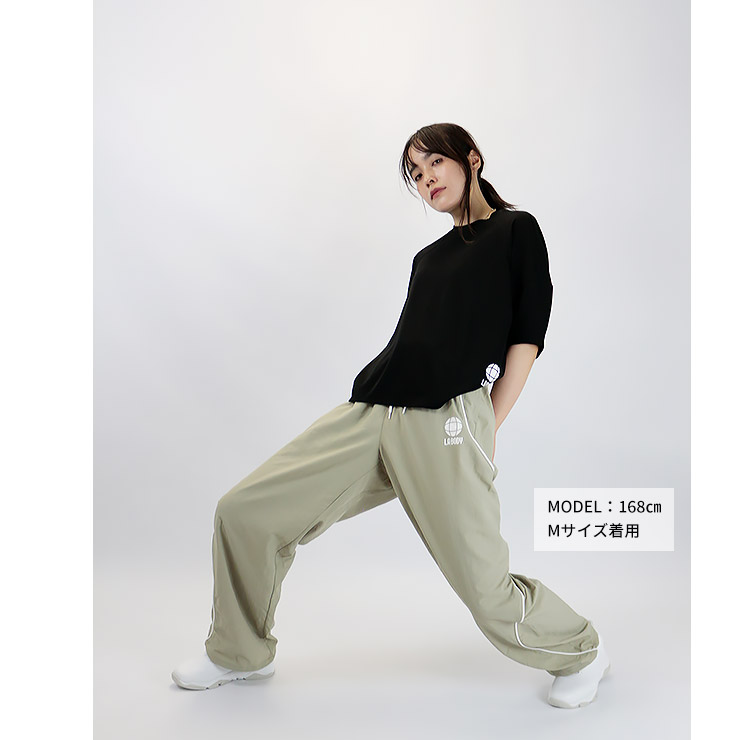 LA BODY ICONIC パラシュートパンツ ドロストパンツ ナイロンパンツ