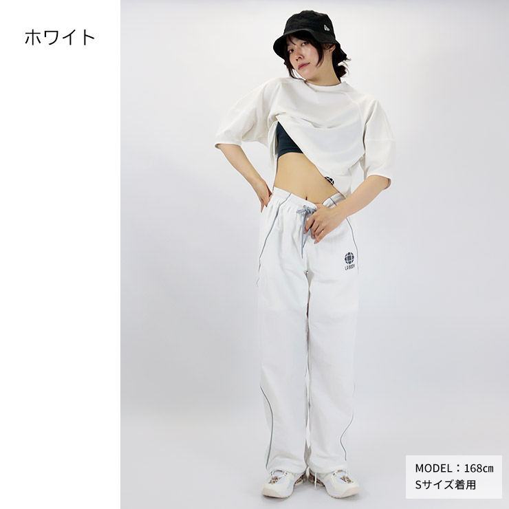 バドルストン8インチ LA BODY ICONIC パラシュートパンツ ドロストパンツ ナイロンパンツ