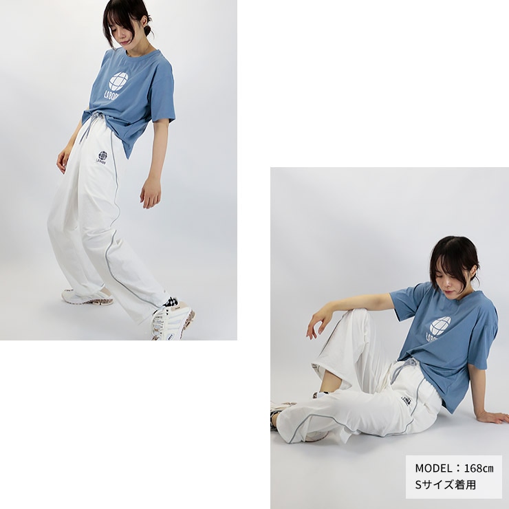 LA BODY ICONIC パラシュートパンツ ドロストパンツ ナイロンパンツ